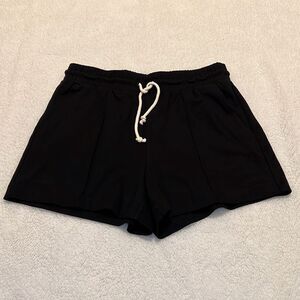 Loft black drawstring shorts medium